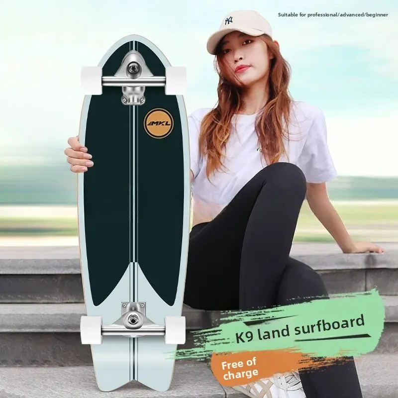 Land Surfboard Surfskate Beginner Carver Board Push-Free Road Surf Training Skateboard