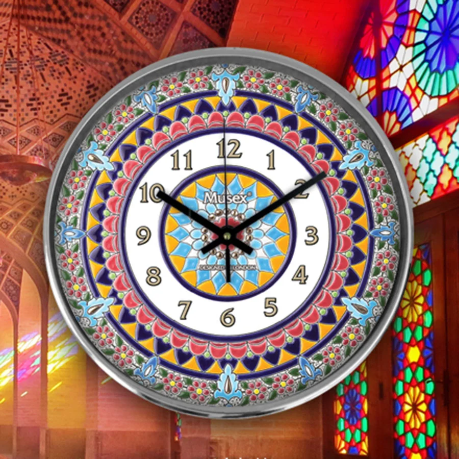 

Luxury Living Room Wall Clock Decoration Art Colorful Unique Wall Clock Home Number Needles Round Modern Silent Reloj Hoom Decor