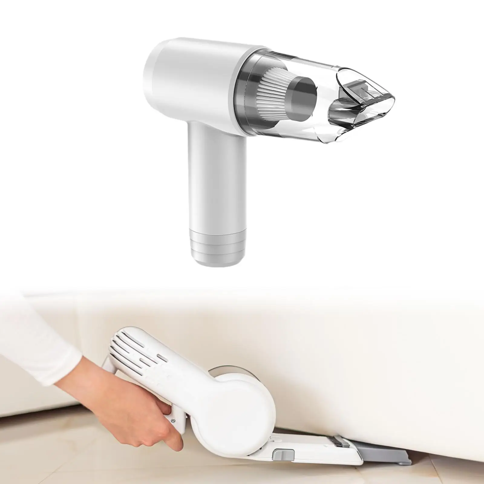 Aspirador de mano para coche, pequeño, multiusos, recargable, potente, Mini aspirador de mano, limpiador Interior automotriz