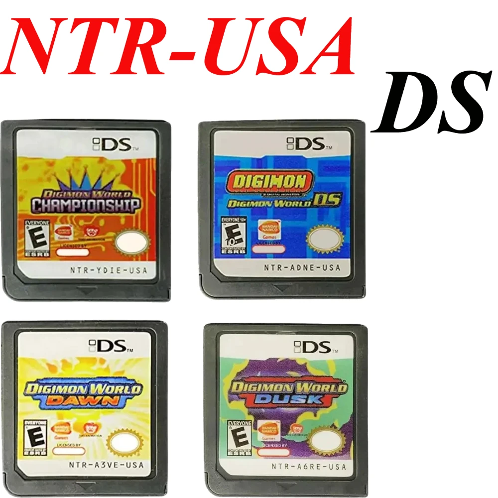 Versión de EE. UU. Juego Digimon World Card Series Championship/Digimon World DS/Digimon World Dusk Tarjeta de consola de videojuegos para NDS 3DS