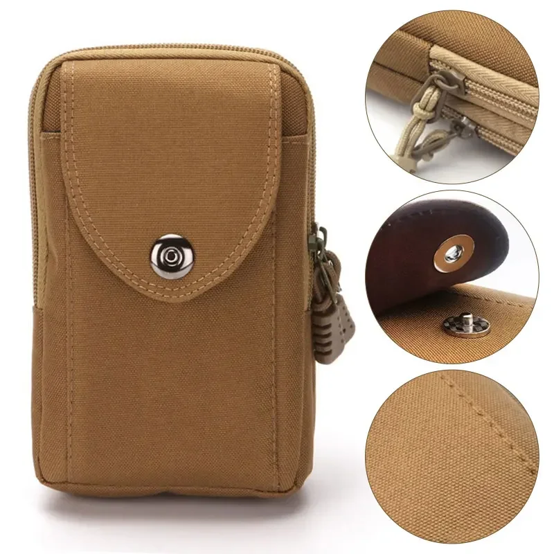 Bolsa para teléfono con cinturón para hombre, riñonera de camuflaje, riñonera de bolsillo pequeño, funda para teléfono, paquete de herramientas, bolsa compacta portátil para exteriores