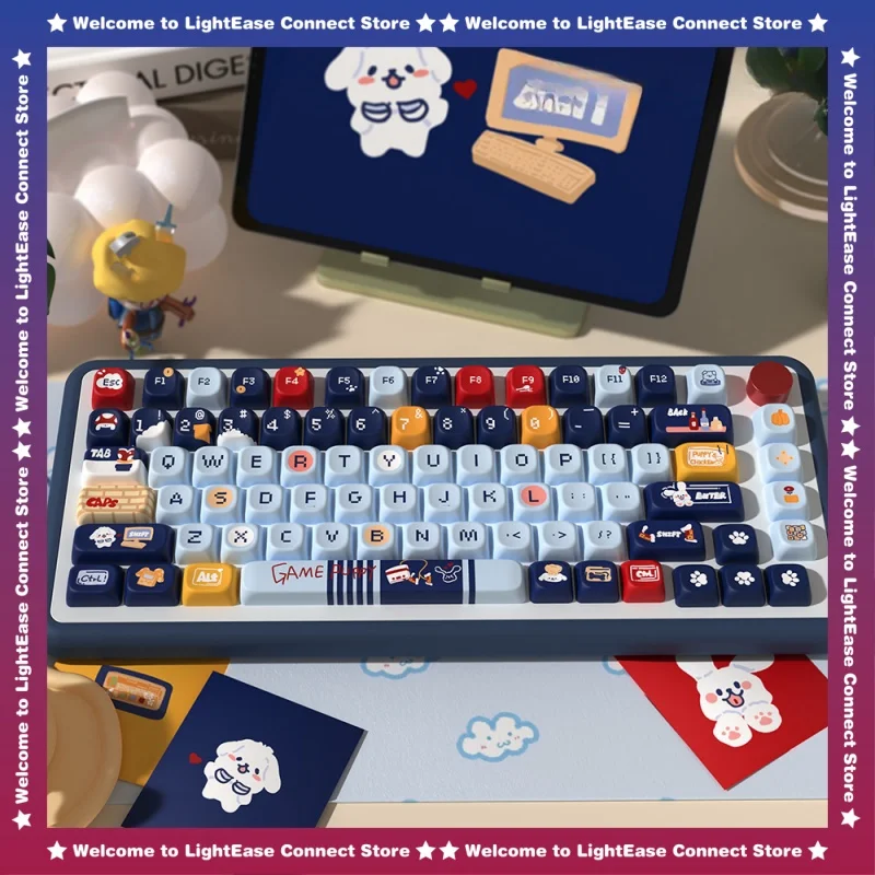 138/158 Keys Cherry Profile Keycaps 5 Sides Dye Sub Pbt Game Puppy Keycaps Cherry Mx Switches Mechanical Gamer Keyboard