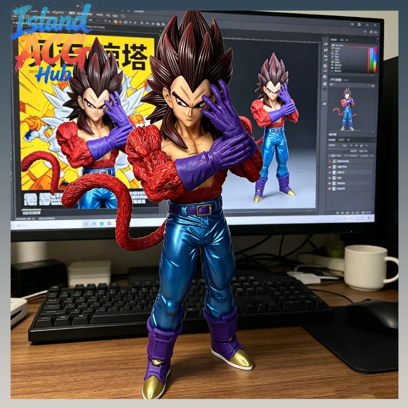

Super Saiyan 4 Vegeta Dragon Ball PVC Action Figure Anime Model Statue Desktop Ornament Collectible Toy Gift for Anime Fans