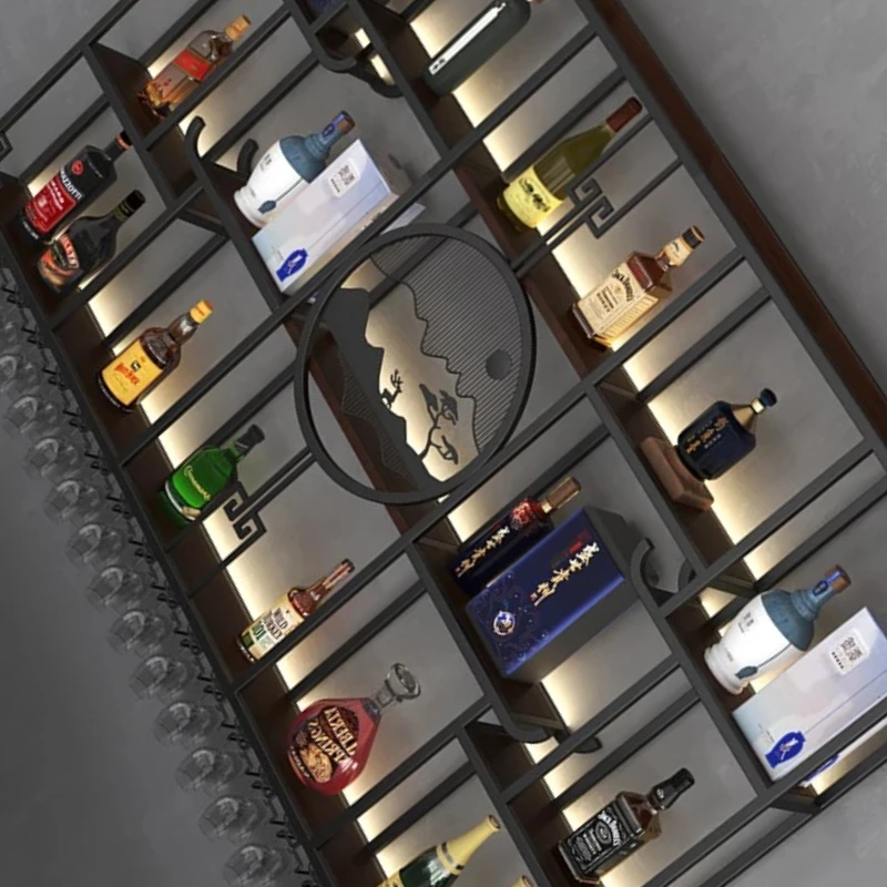 

Display Single Wine Rack Cube Modern Wedding Industrial Column Design Bartender Organizer Strorage Vitrina Baroque Furniture