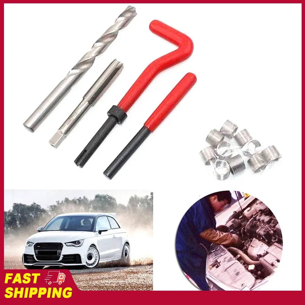 

30Pcs Metric Thread Repair Insert Kit Tool M5 M6 M8 M10 M12 M14 Helicoil Car Pro Coil Tool M6 * 1.0