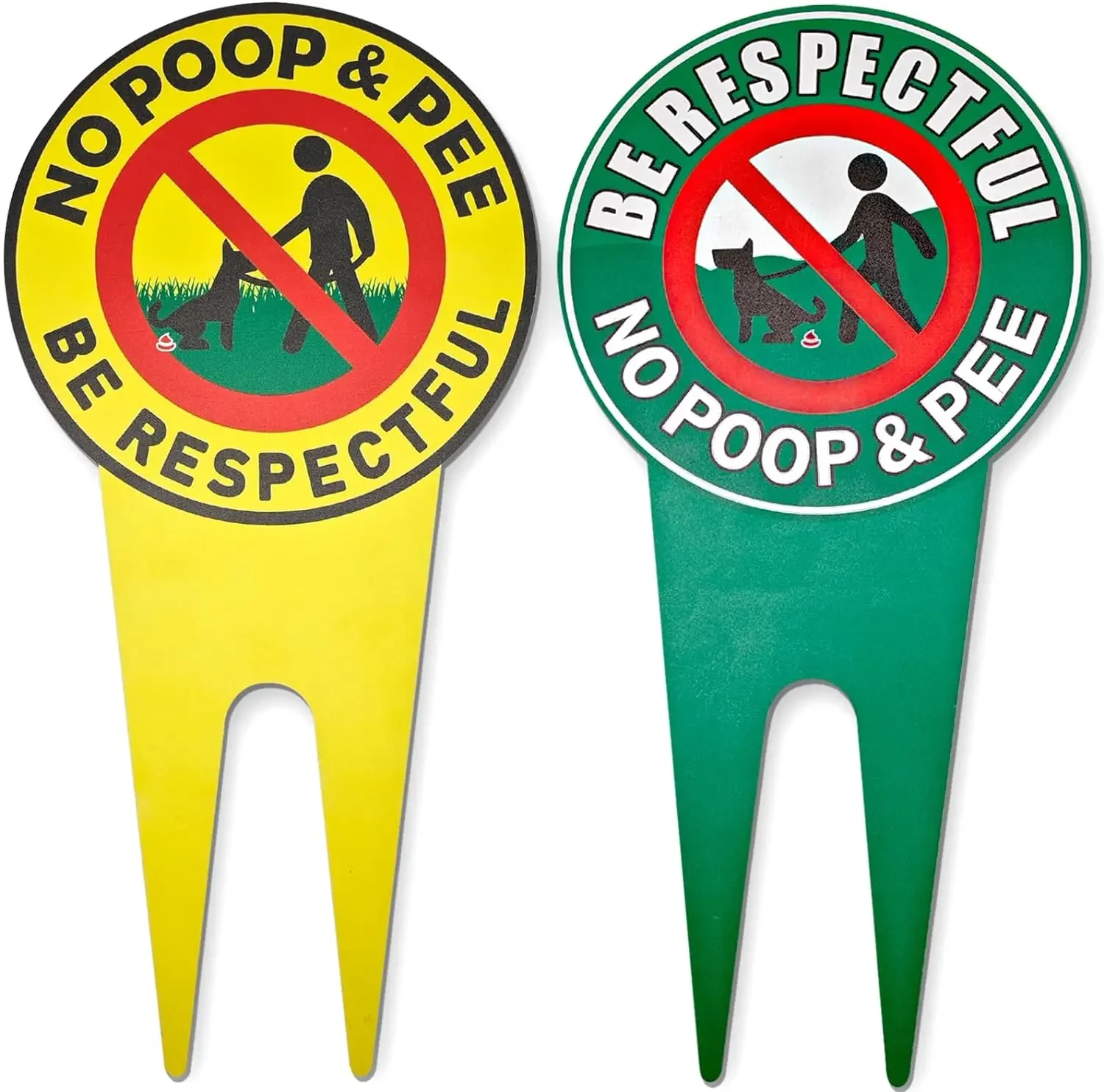 Dog Poop Metal Tin Sign-No Dog Poop and Pee on Lawn- No Pets Dog Signs for Yard Grass -Keep Off Grass Sign -No Dogs Allowed Sign