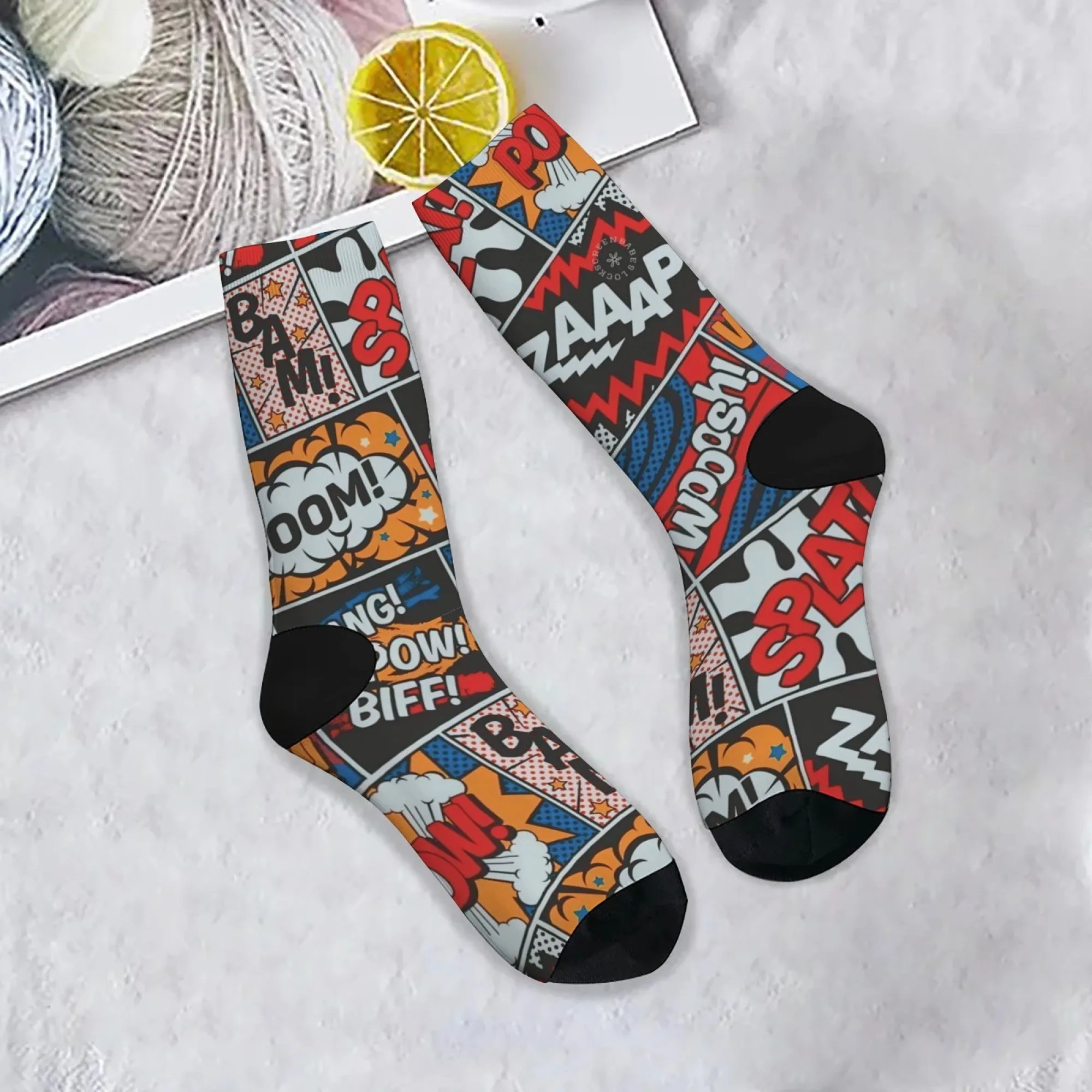 

Мужские носки с принтом комиксов в стиле ретро, новинка, забавные уличные носки в стиле Харадзюку в стиле хип-хоп, дышащие нескользящие носки, индивидуальный подарок на вечеринку