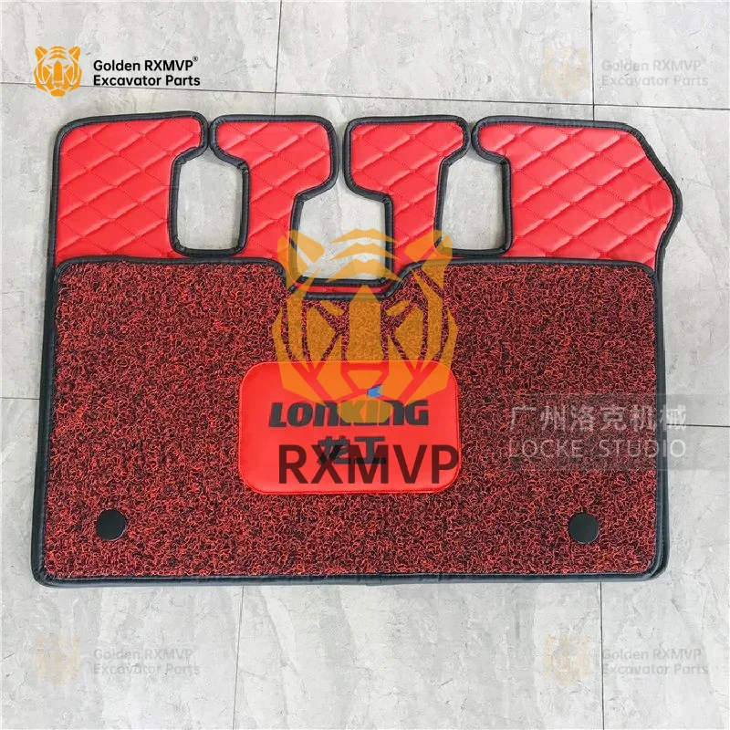 For Dragon floor mat 60/80/220/225 floor mat drivers cab floor mat mesh red double-layer wear-resistant floor adhesive Excavator