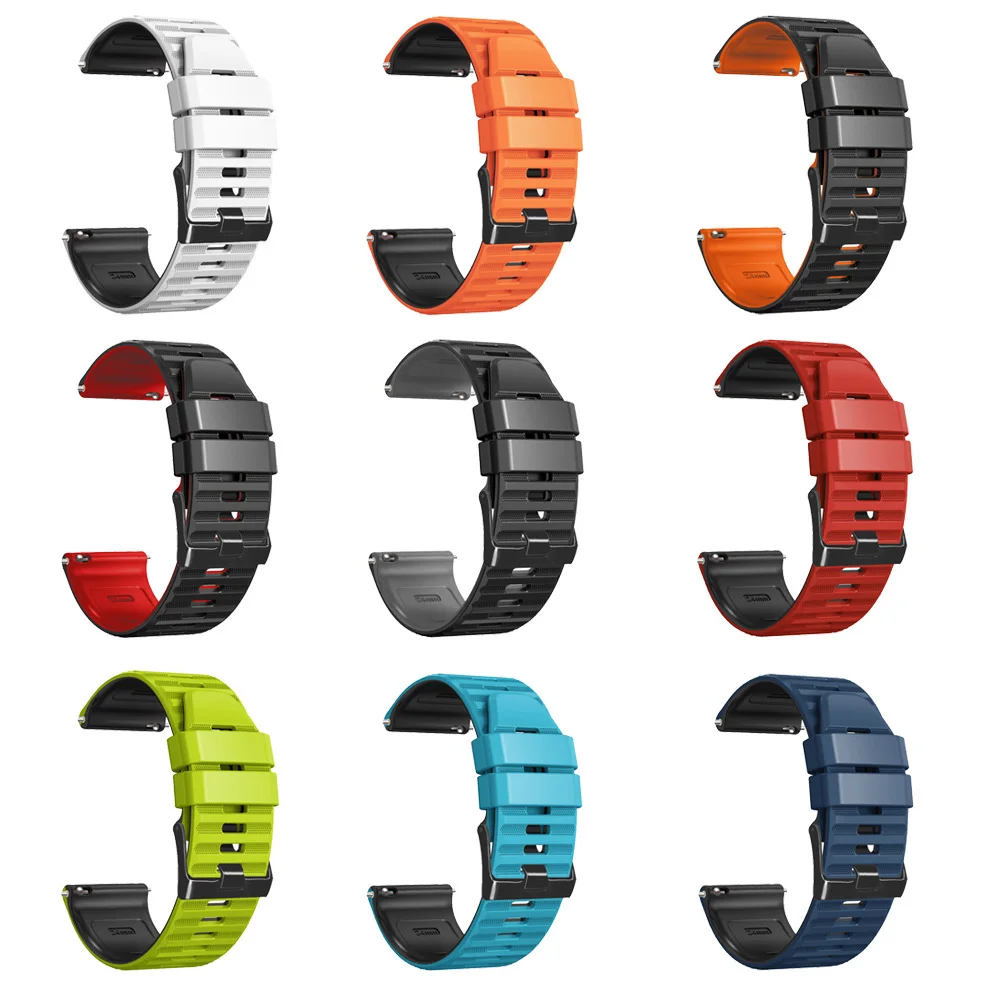 24mm Silicone Strap Band For TicWatch Pro 5 Sport Wristband Easyfit Bracelet For TicWatch Pro 5 Smartwatch Watchband Accessories