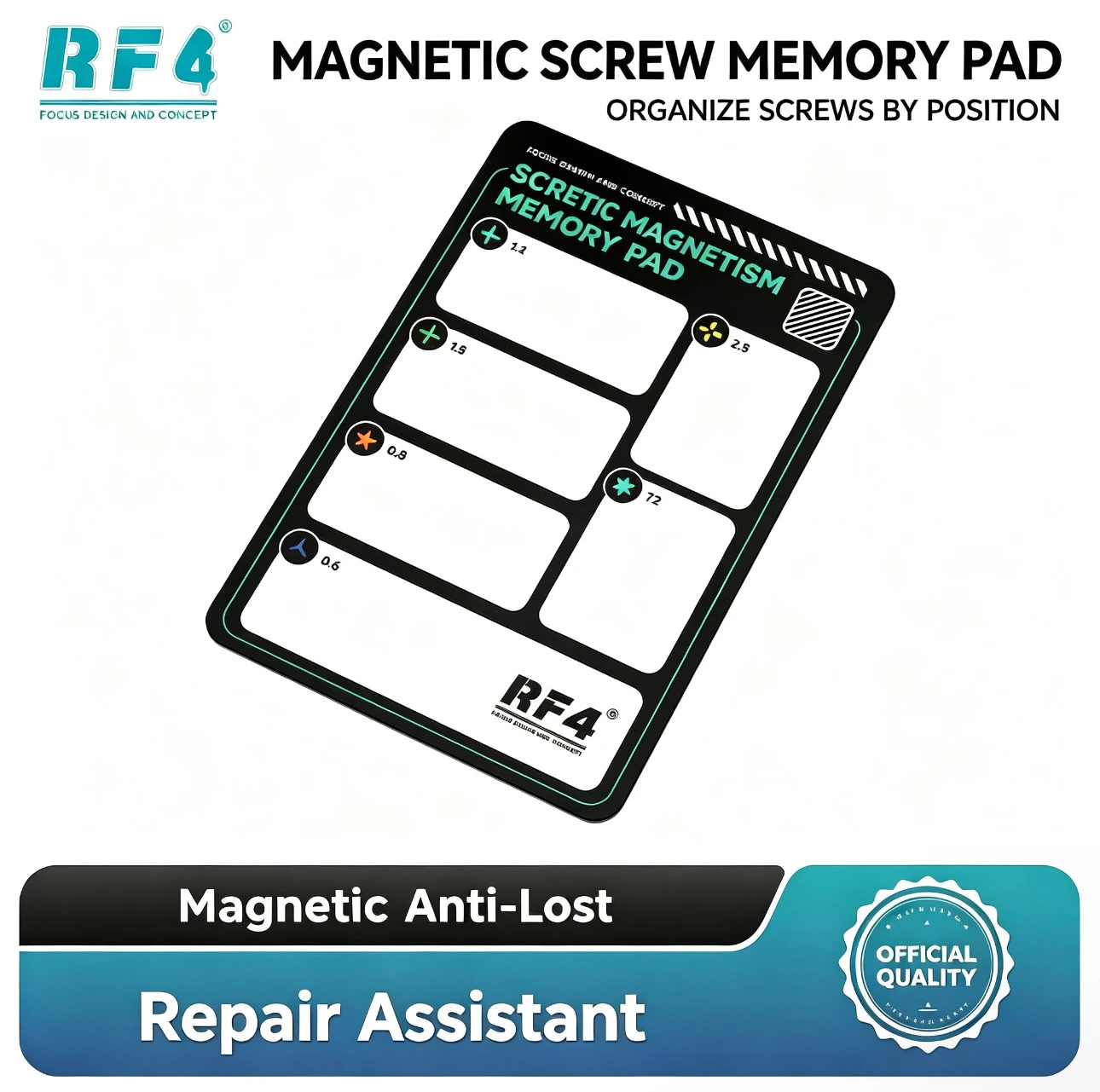 RF4 RF-MP21 Screw Magnetism Memory Pad Magnetic Parts Organizer Anti-Loss Sorting & Positioning Magnetic Mat for Phone Repair