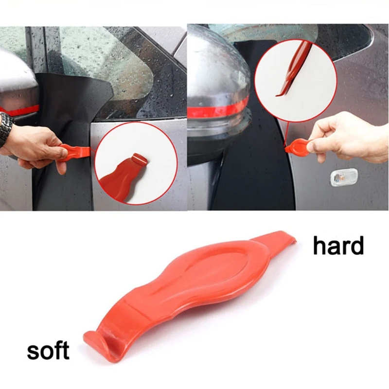 QM82 5Pcs Car Glass Protective Film Car Window Wrapping Tint Installing Tool Including Squeegees Scrapers Film Cutters