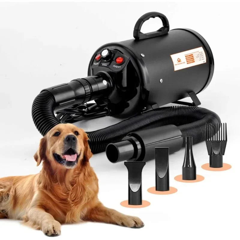 

Dog Hair Dryer Blower for Grooming - Professional High Velocity 4.5HP Blow Dryer for Dogs - Pet Dryer Adjustable Heat