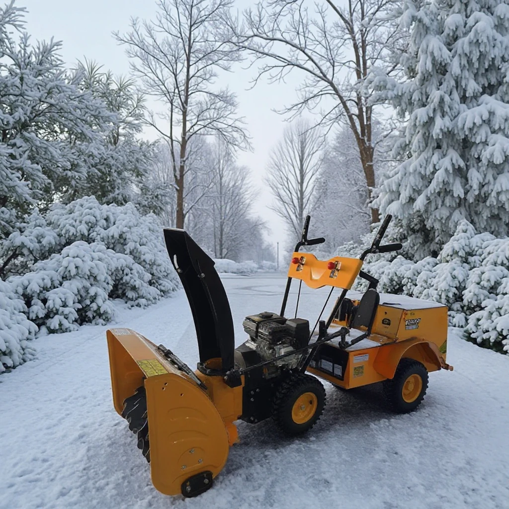 In 1 Longxin gasoline engine hand push home power snow blower snow plow