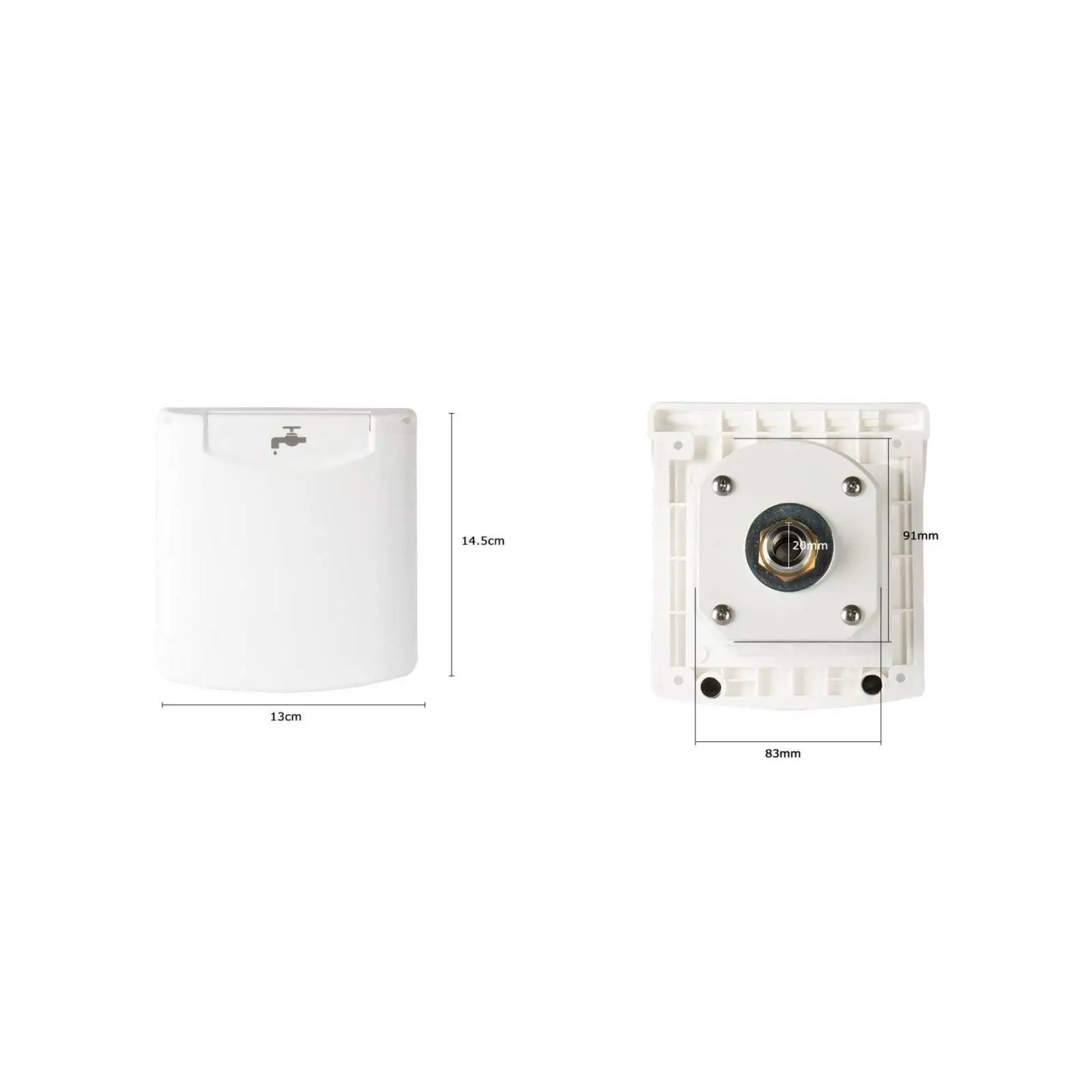 Quick Connector Water RV Inlet Outlet ASA Weatherproof Hinged Cover for Trailer Mobile Home Fill Drain