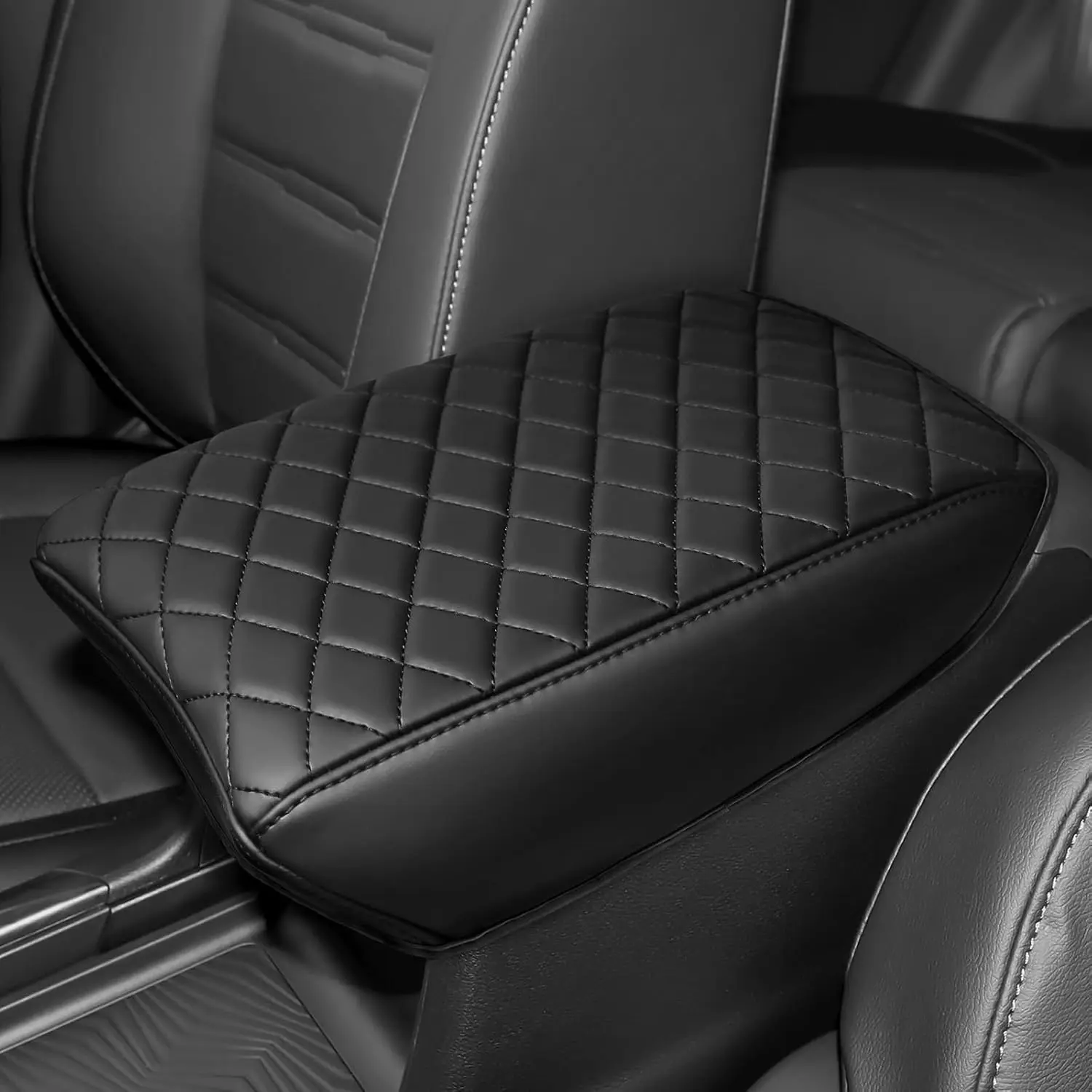 

Center Console Armrest Cover Compatible For Honda 2017-2022 CRV (Include Hybrid) Accessories Leather Material Center Console