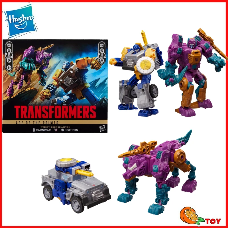 

In stock Takara Tomy Transformers toys Age Of The Primes Carnivac Fisitron Model Robot Collection Action Figures Toy Gifts