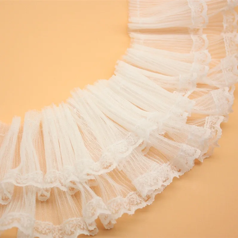 9cm Pleated Lace Mesh Lace Hanfu Sleeve DIY Clothing Toy Accessories Decoration Frill Lace