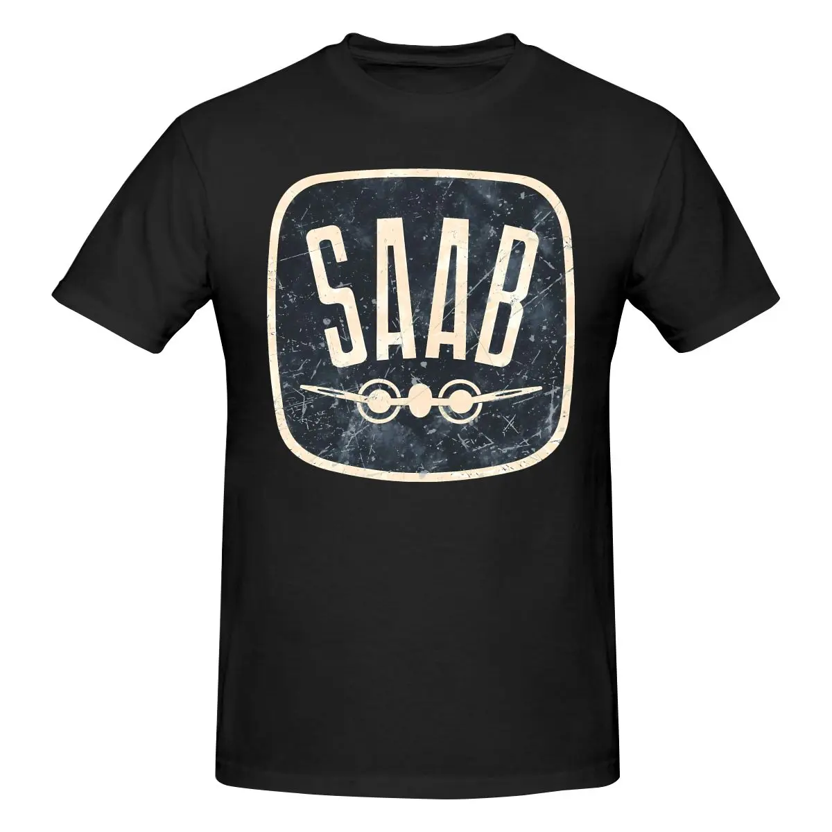 

Funny SAAB Car Vintage Retro Logo Men's Printed T-Shirt Unisex T shirtAnime