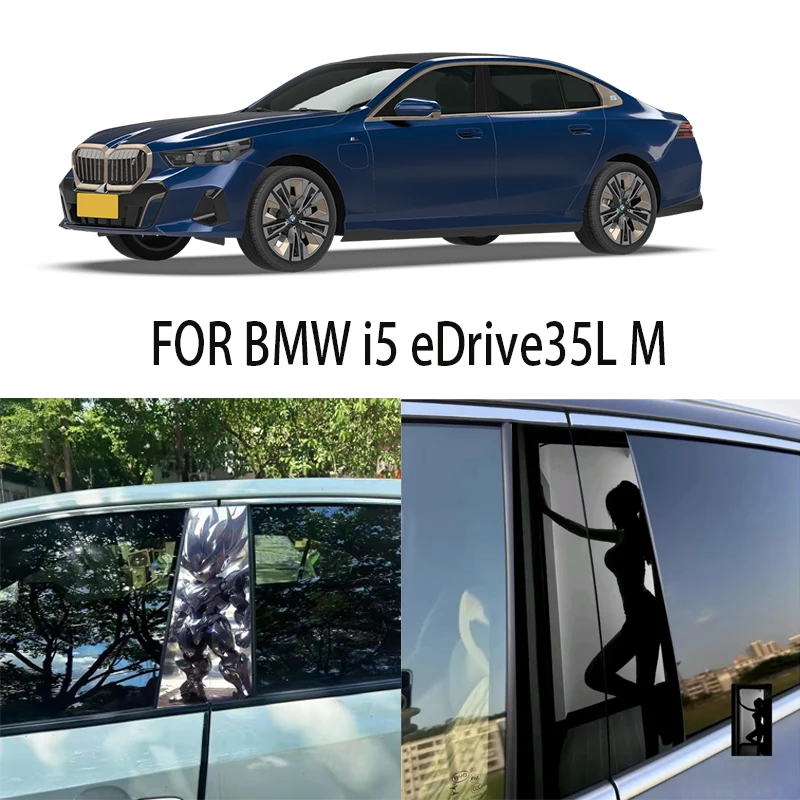 

Door Window Decoration Trims Pillar Posts Stickers Auto Styling For BMW i5 eDrive35L M Car accessories