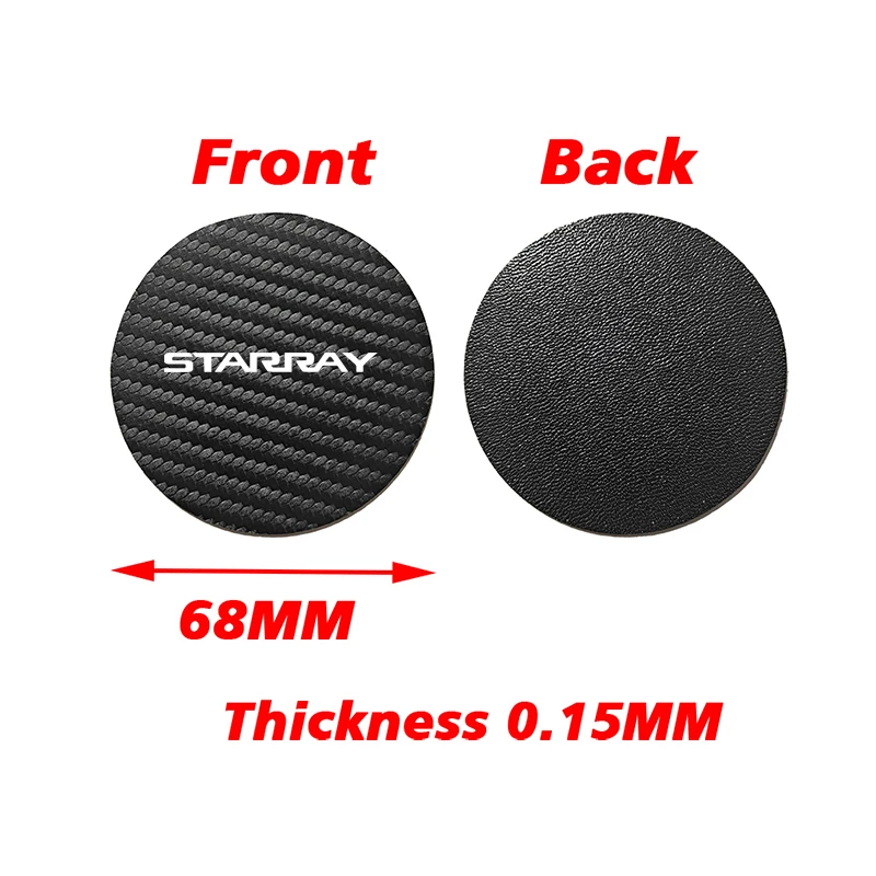 68MM Carbon Fiber PU Leather Car Coasters For Geely STARRAY AZKARRA ATLAS Pro OKAVANGO GX3 NL3 GC9 EMGRAND GX7 COOLRAY X6 X7 EX7