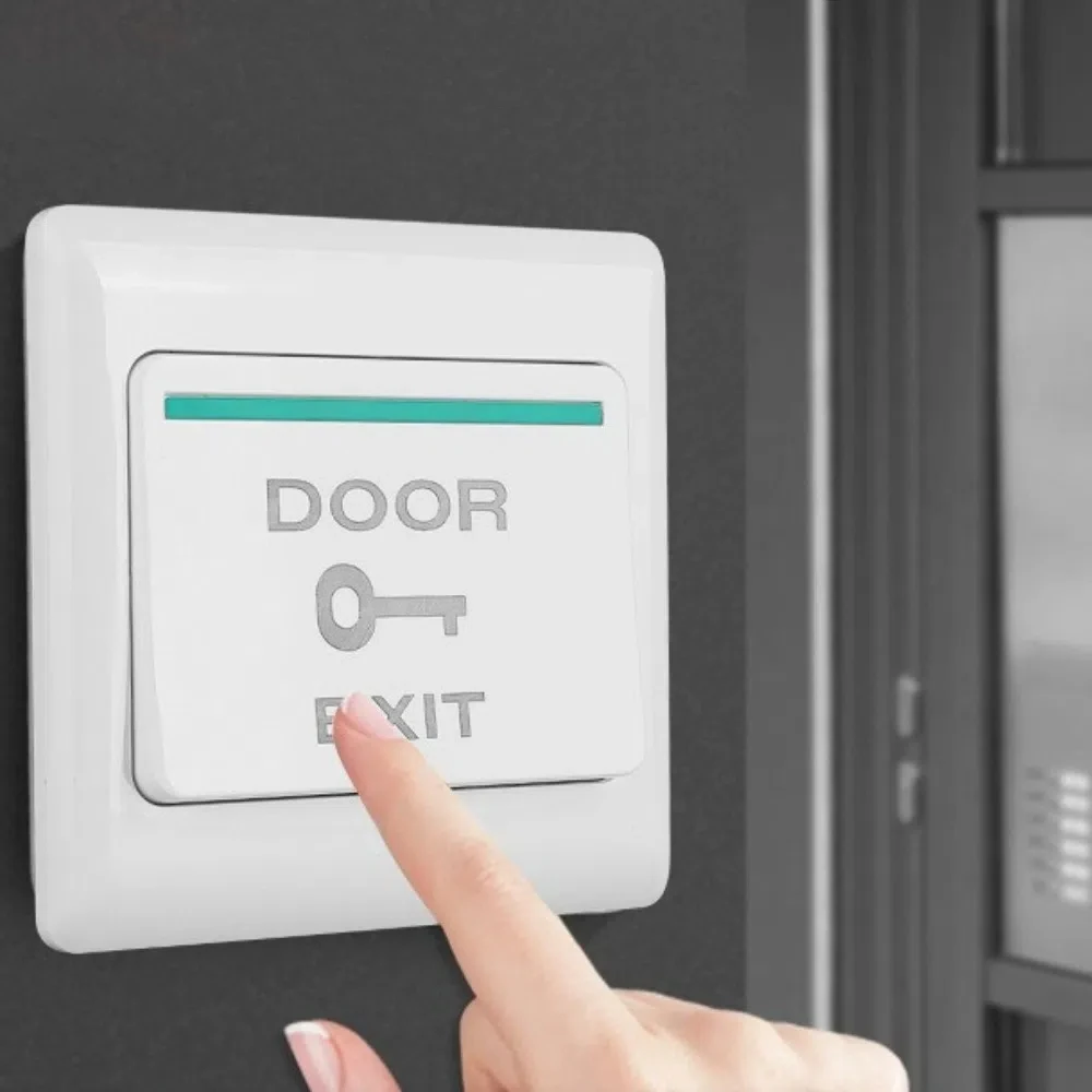 

5PCS Push Button Design Access Control System Push Switch Dustproof Plastic Exit Button Square Eco-friendly Electronic Door Lock