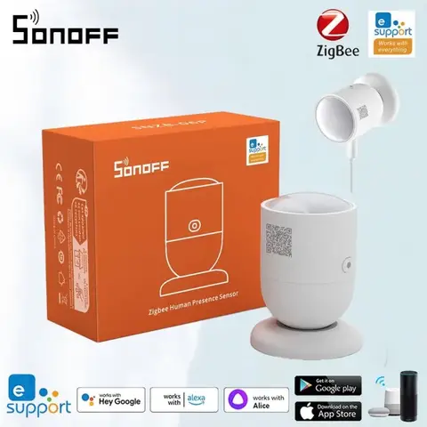 SONOFF Zigbee Human Presence Sensor SNZB-06P Presence Detection Light Sensing Smart Home Automation For Google Alexa Alice