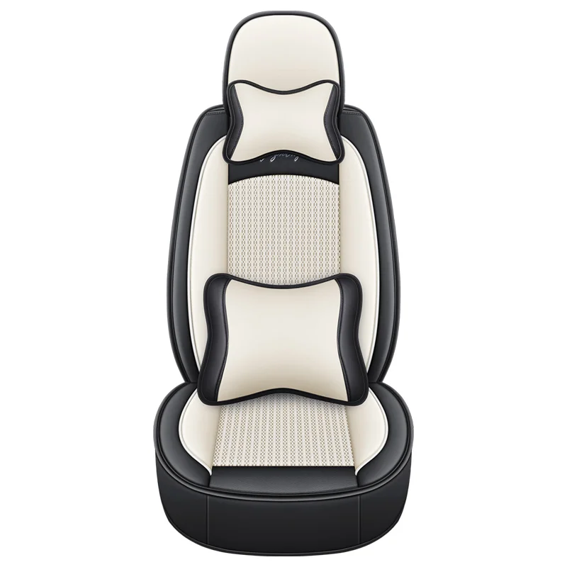 

Чехол на одно сиденье автомобиля из материала Ice Silk с подголовником и поясничной опорой, подходит для большинства моделей автомобилей.