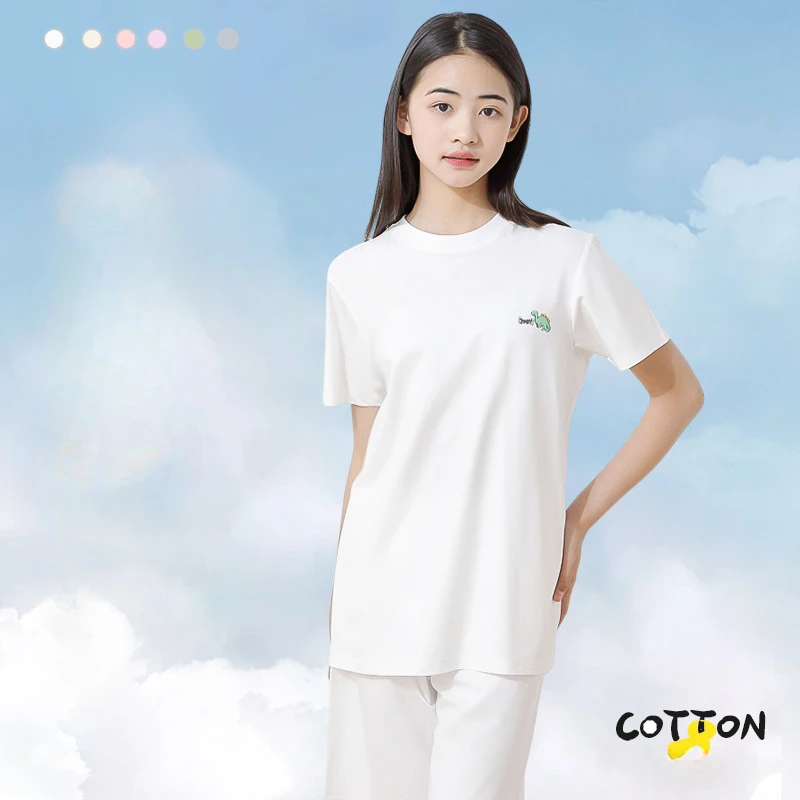 

Summer girl sets children's short sleeved suit for boys and girls casual T-shirt for middle-aged children cotton baby clothes