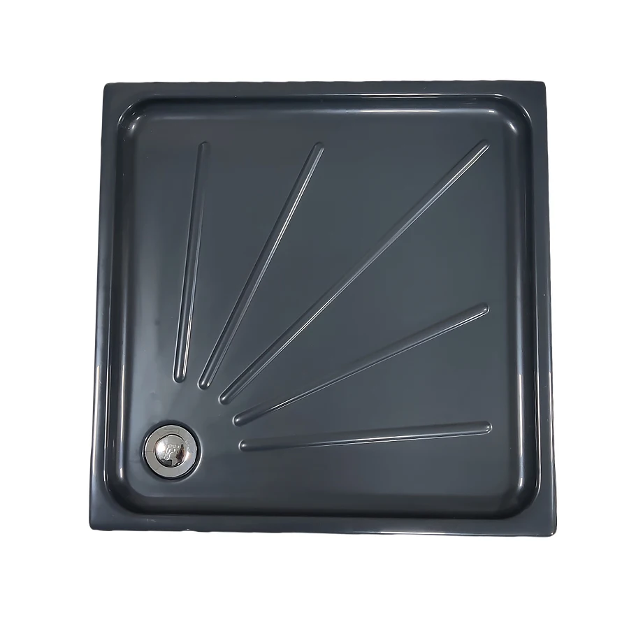 RV Bathroom Base 600x600mm Gray Base Plastic Shower Chassis Suitable for RV, Caravan, RV, Yacht, Etc