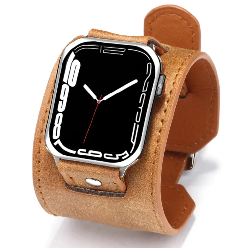 bracelet for apple Watch band 49mm 44mm Retro correa 40mm 38/42mm leather watchband iwatch series ultra 2 8 7 6 5 4 Se 41mm/45mm