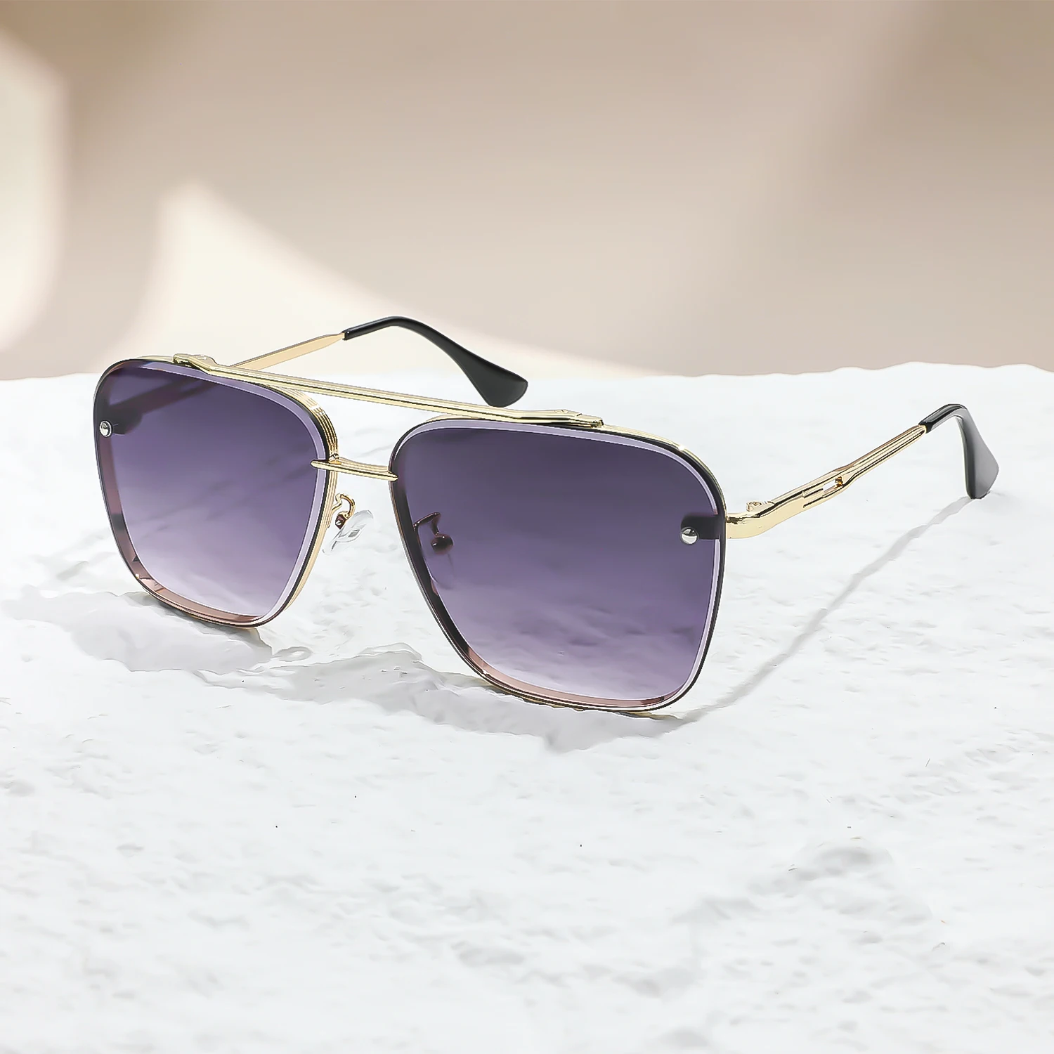 Metall Punk Großen Rahmen Sonnenbrille für Männer Frauen Coole Fahren Gläser Marke Design Quadrat Sonnenbrille Brille UV400 Brillen – Detail 3
