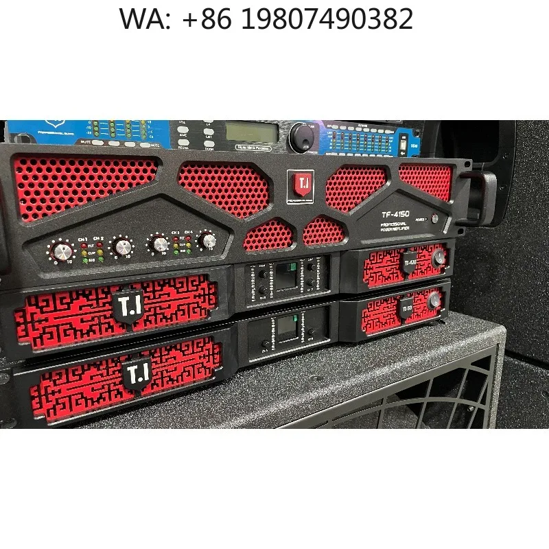 Dual Channel 4200W High Power Amplifier, Professional Audio Amp for Karaoke Venue and Concert Stage