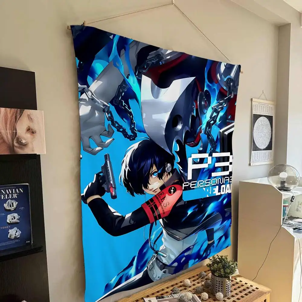 Game Yuuki Makoto P-PERSONA Colorful Tapestry Wall Hanging Hanging Tarot Hippie Wall Rugs Dorm Wall Art Decor