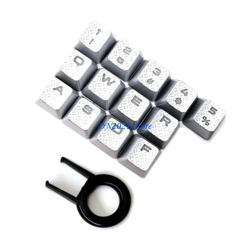 

F3KE 13PCS OEM height Keycaps Featuring Textured Designing for Precise Control and Visibilities for K70 K95 Keyboards
