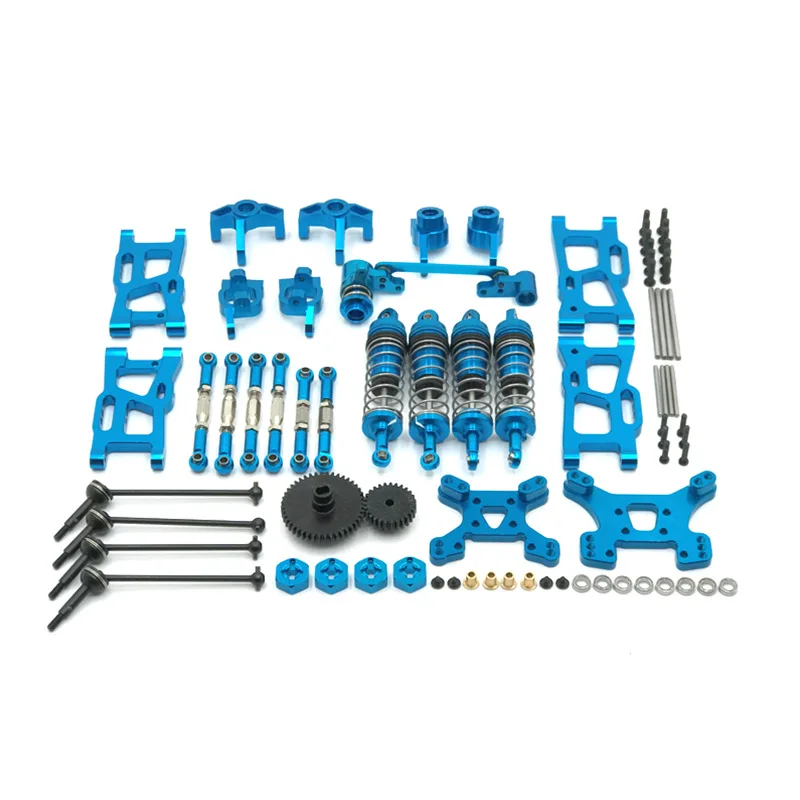 For Wltoys 144001 144002 144010 124017 124019 Metal Upgrades Parts Modification Kits Swing Arm Shock Absorber Set RC Car Parts