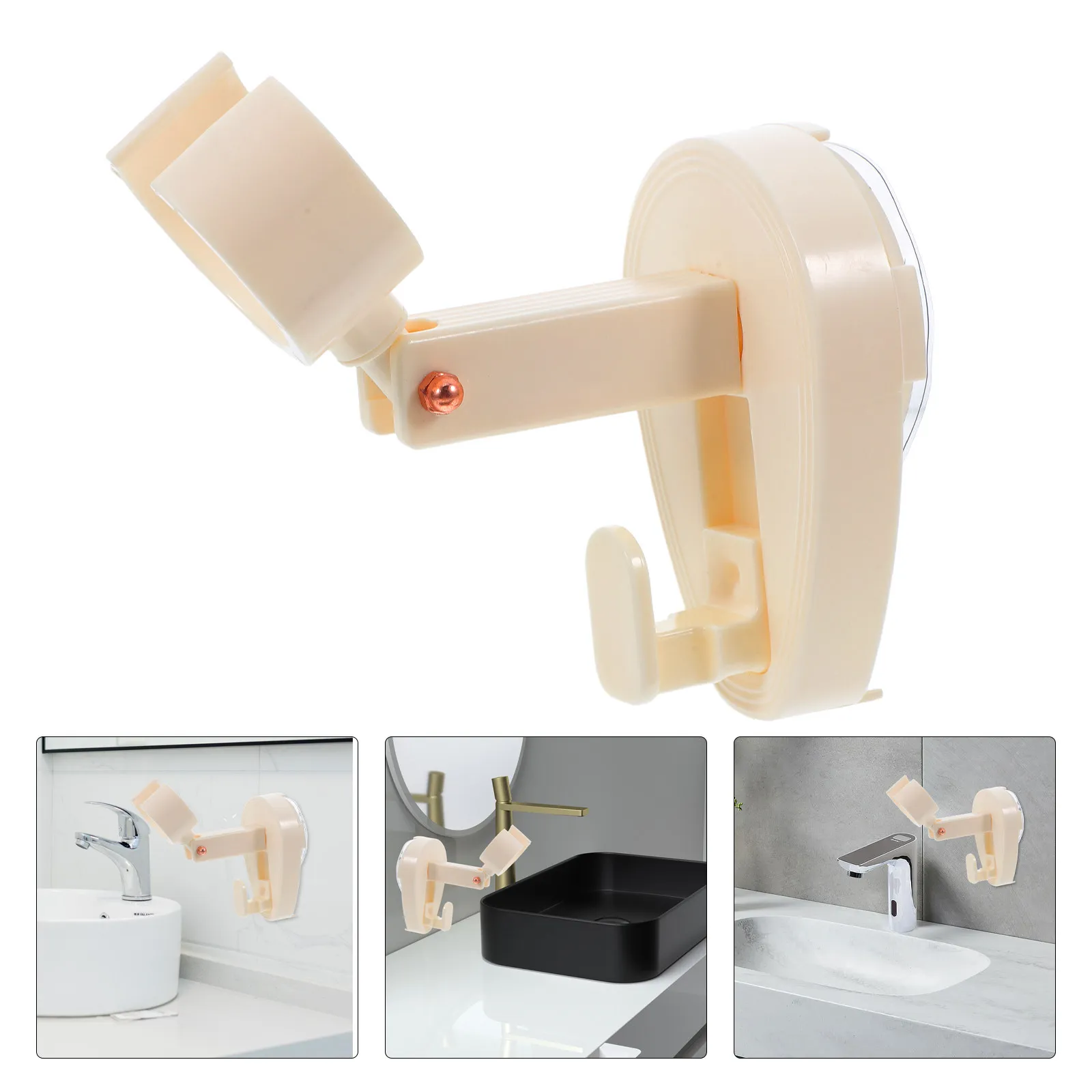 Universal Rotatable Hair Dryer Holder No Drill Wall Mounted Bathroom Organizer Compact Lightweight Cable Management Blow Dryer