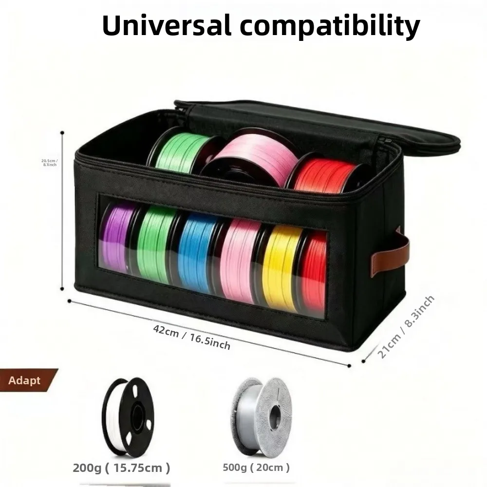 3D Printer Filament Storage Bag Oxford Cloth Transparent Window Dustproof Moisture Resistant Organizer For Workshop Home Office