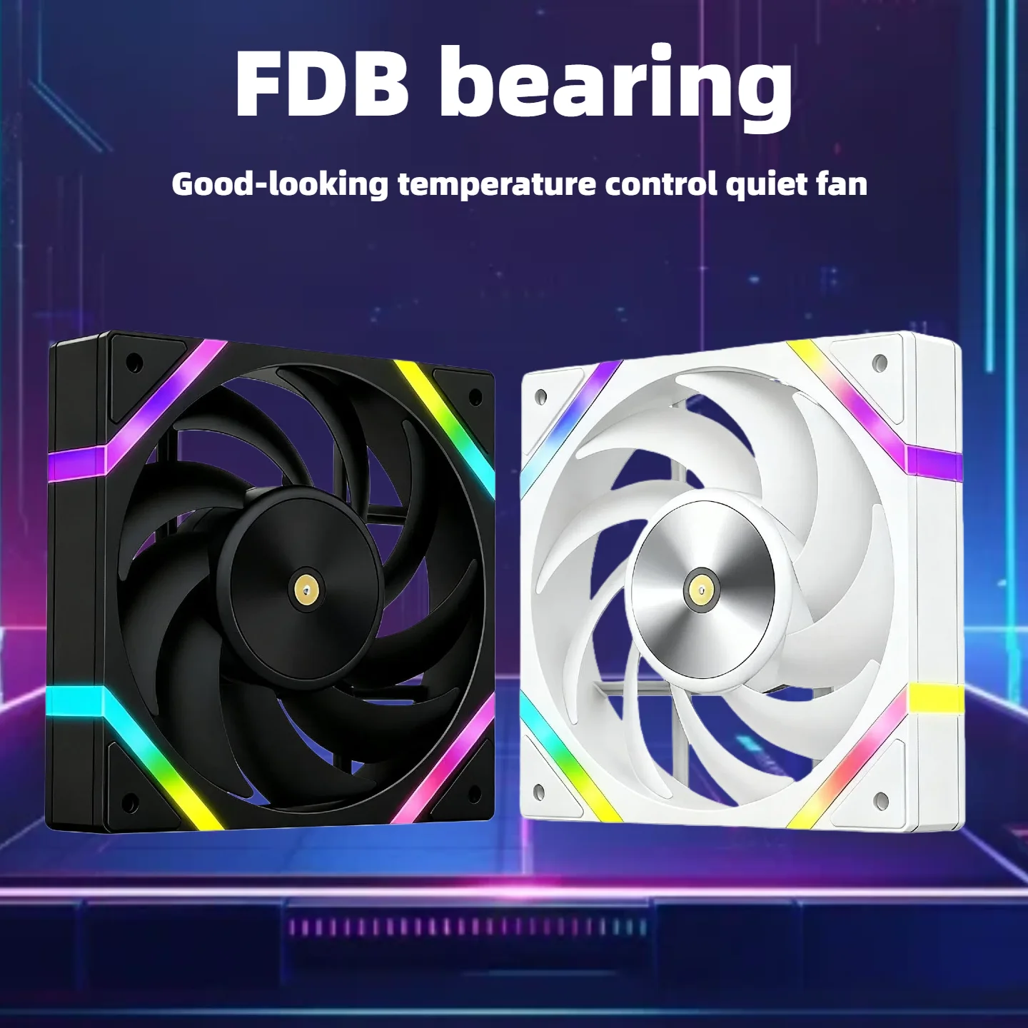 

CX FUTRUE 12cm ARGB high-performance cooling case fan with synchronized lighting and PWM temperature control (positive blade)