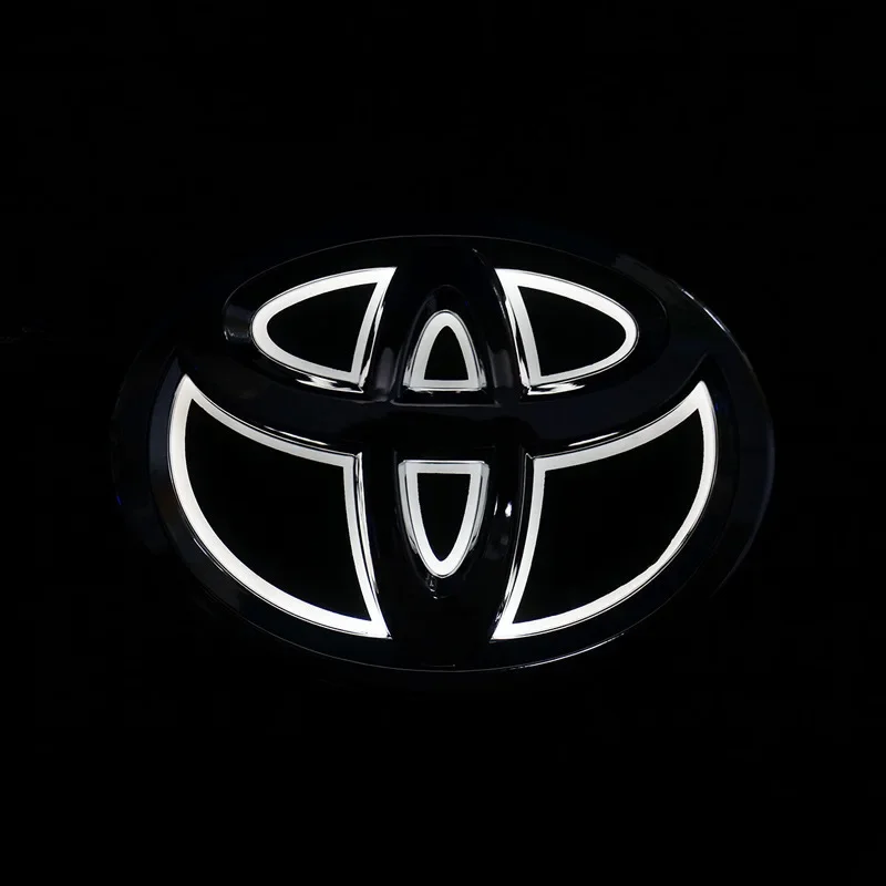 5D Car Front Grille Trunk Logo LED Light Retrofit for Toyota Corolla Reiz PRADO Yaris LANDCRUIS Camry Vios Highlander LVALON