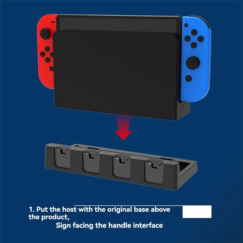 

DIGIT-For Nintendo Switch Controller Charger Dock Stand Station Holder 4In1 For Switch/OLED Game Support Dock For Charging