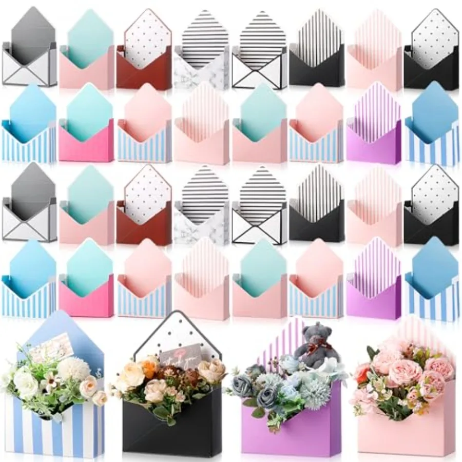 

Pcs Mother's Day Florist Bouquet Envelope Boxes Flower Bouquet Packaging Gift Paper Boxes Gift Wrapping Envelope Box Flower Bag