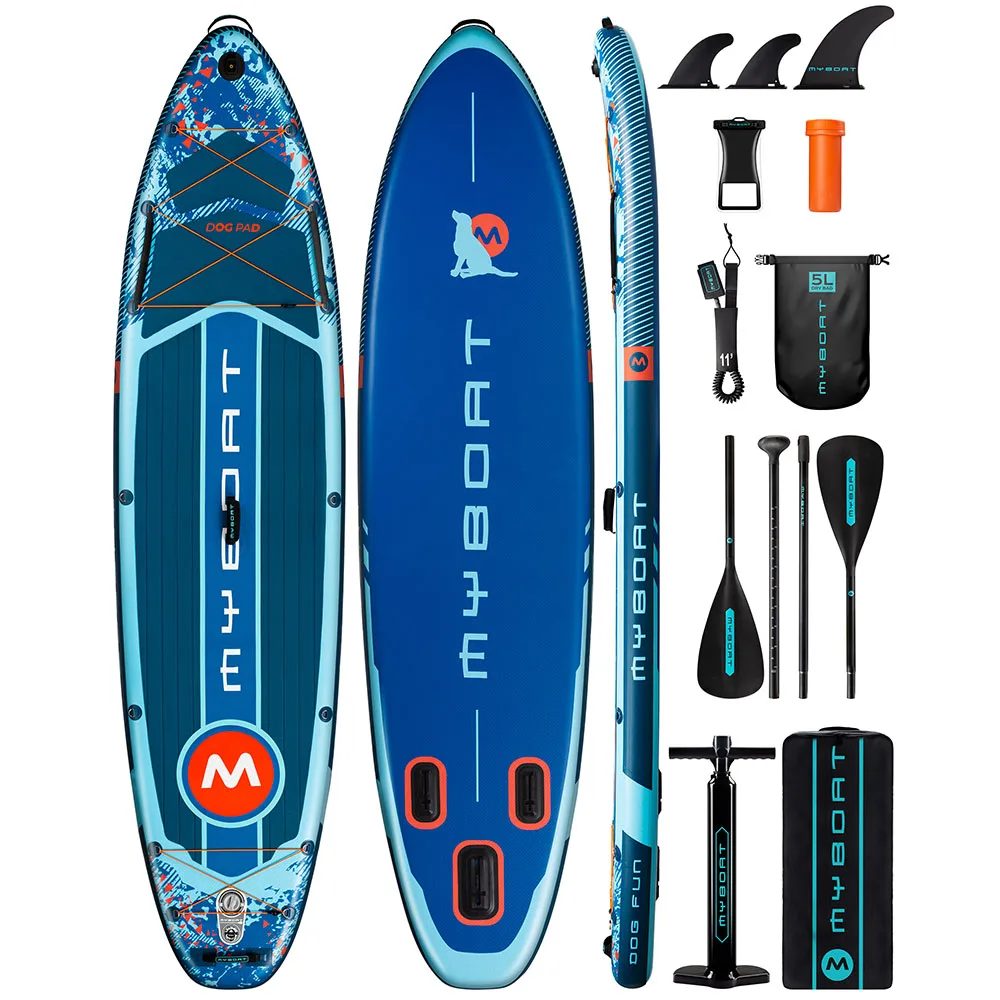 

Myboat Dog Fun Inflatable Paddle Board 11'6''x34''x6'' Adult Water Sports Standing Style Sup Board With Accessories New