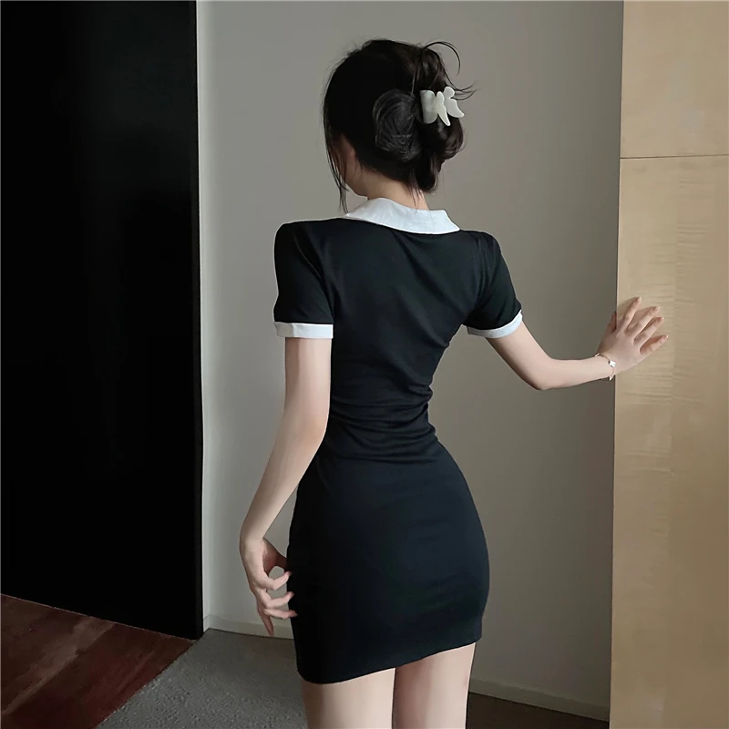 Summer Mini Dress for Women Sexy Panelled Slim Gentle French Style Aesthetic Soft Fashion Streetwear Tender Vestidos De Mujer