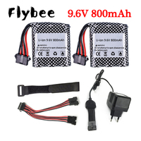9.6V 800mAh Li-ion Battery For 9115 9116 S911 S912 High Power RC Truck RC Car 9.6v battery 16500 6P-SM plug