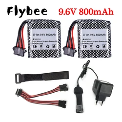 9.6V 800mAh Li-ion Battery For 9115 9116 S911 S912 High Power RC Truck RC Car 9.6v battery 16500 6P-SM plug