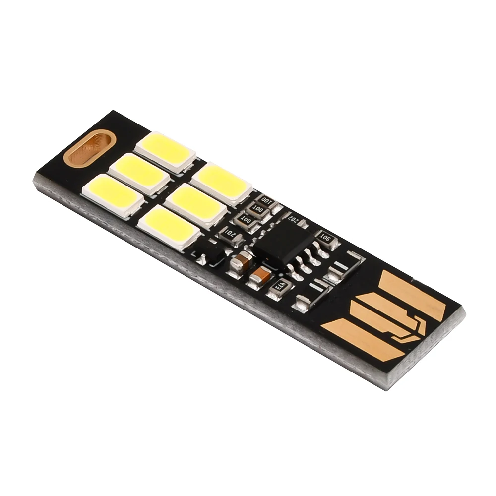 Portable Mini 5730 USB 6 LED Light 5V Touch Sensor Dimmable Night Light for Power Bank Computer Laptop Book Reading Lamp