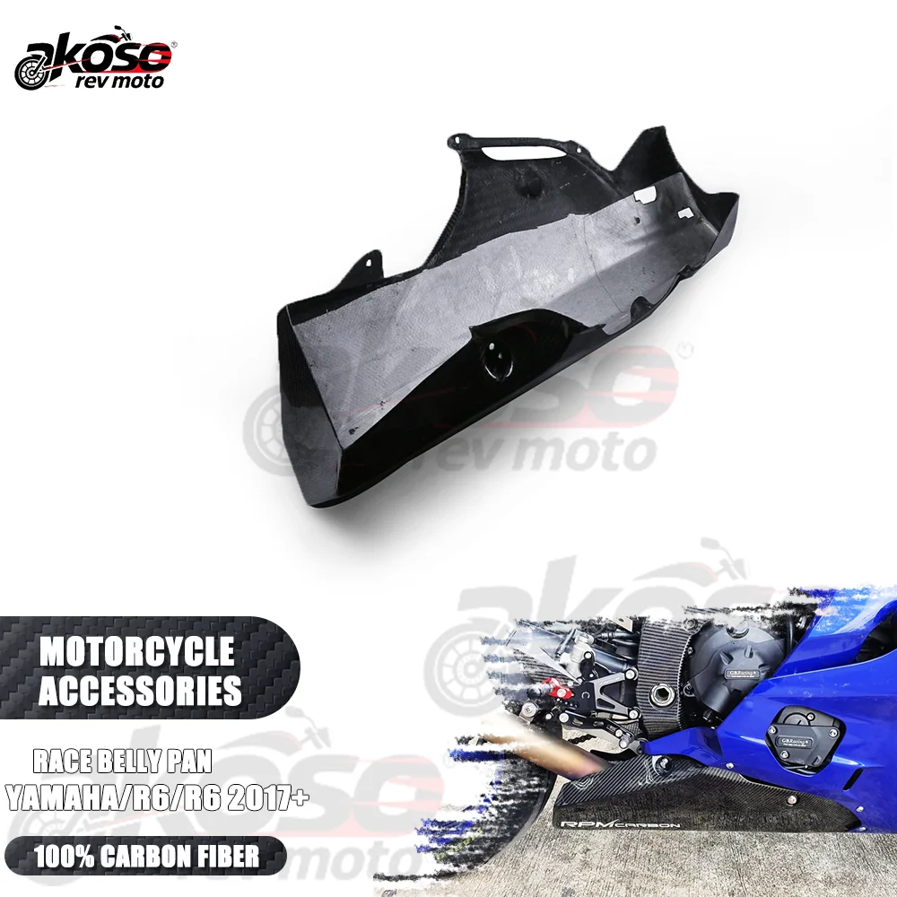 

Parts For Yamaha R6 2017-2023 Modified Motorcycle Lower Race Belly Pan Fairing Kits Accessories Pure Carbon Fiber Cowling Guard