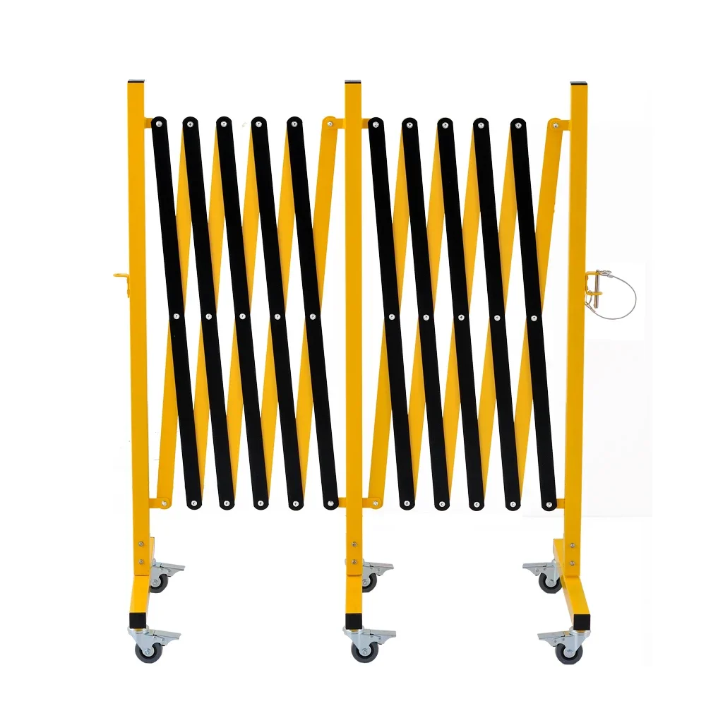 Factory Direct Traffic Security Steel Aluminum Expandable Fence Barrier Road Safety Crowd Control Metal Retractable Barricade