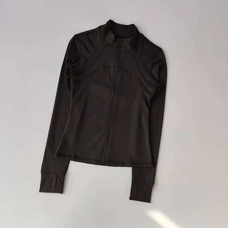 Damen-Sportjacke mit langen Ärmeln, schnelltrocknend, lässig, für Fitnessstudio, Workout, Fitness, Laufen, Training, Fitnessjacke, Sweatshirt – Detail 5
