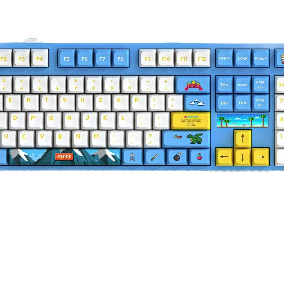 Pixel Wars Five-Sided Sublimation PBT Personalized Keycaps  How Many Keyboard Layouts to Fit Mechanical Keyboard Keycaps